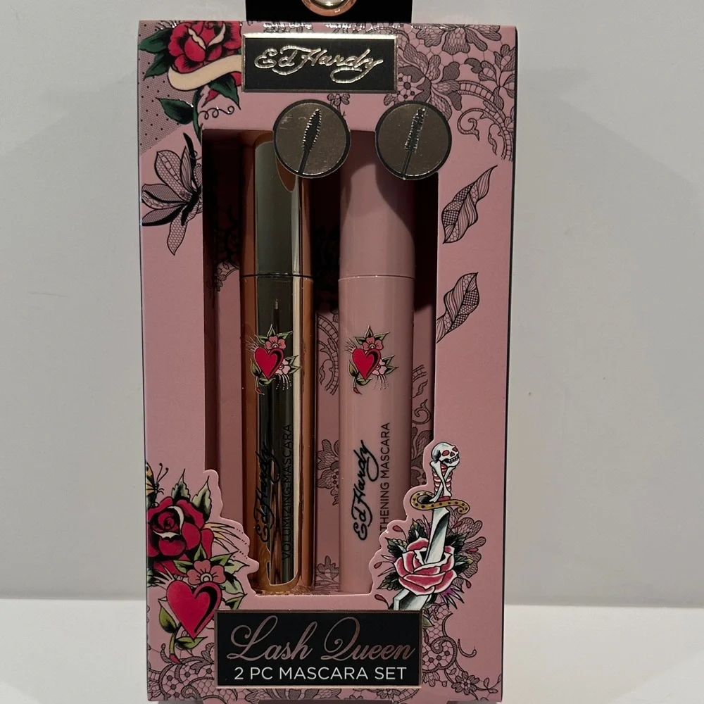 Ed Hardy (2) Piece Black Lengthening and Volumizing Lash Queen Mascaras.